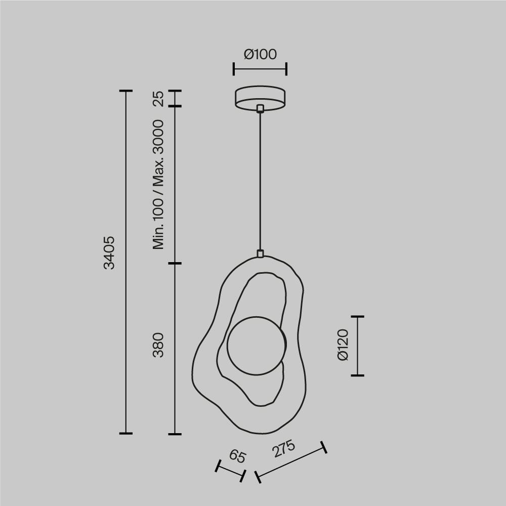 Подвесной светильник Maytoni MOD380PL-01W - изображение 6