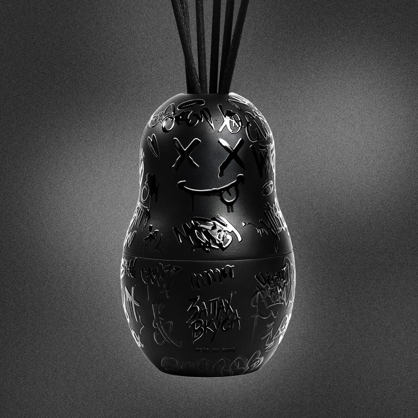 Кейс-матрёшка «Чёрный русский» + флакон с ароматом 300 мл