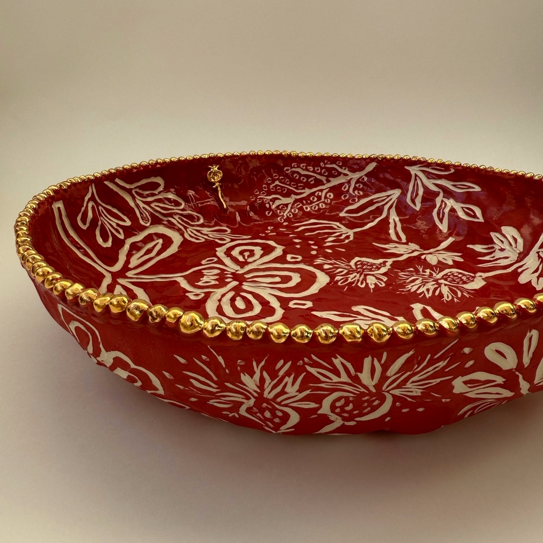 Блюдо "Pole" красное - изображение 3