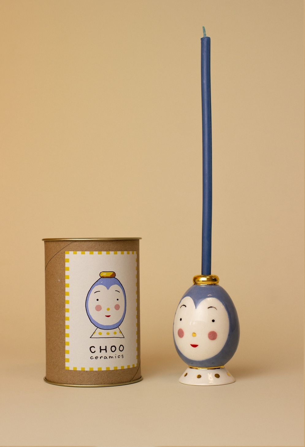 Подсвечник-персонаж blue by CHOO CERAMICS — дизайнерская мебель, свет и декор Made Sense