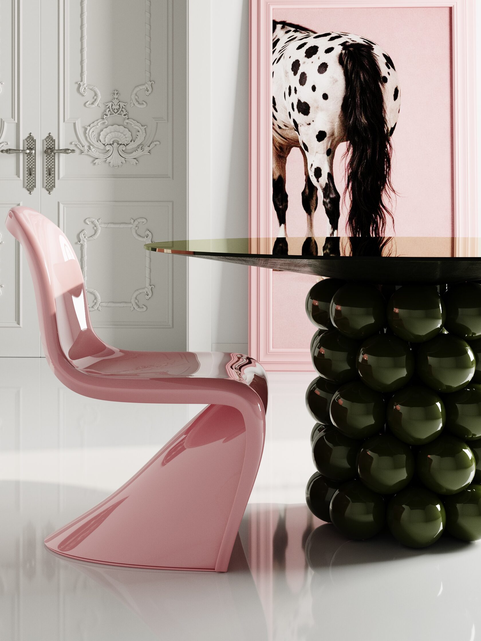 Обеденный стол из коллекции "Звезда миллениала" (стекло) - изображение 2