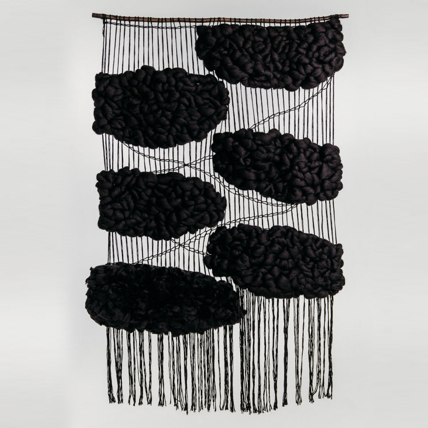 Гобелен "Облака" черный 