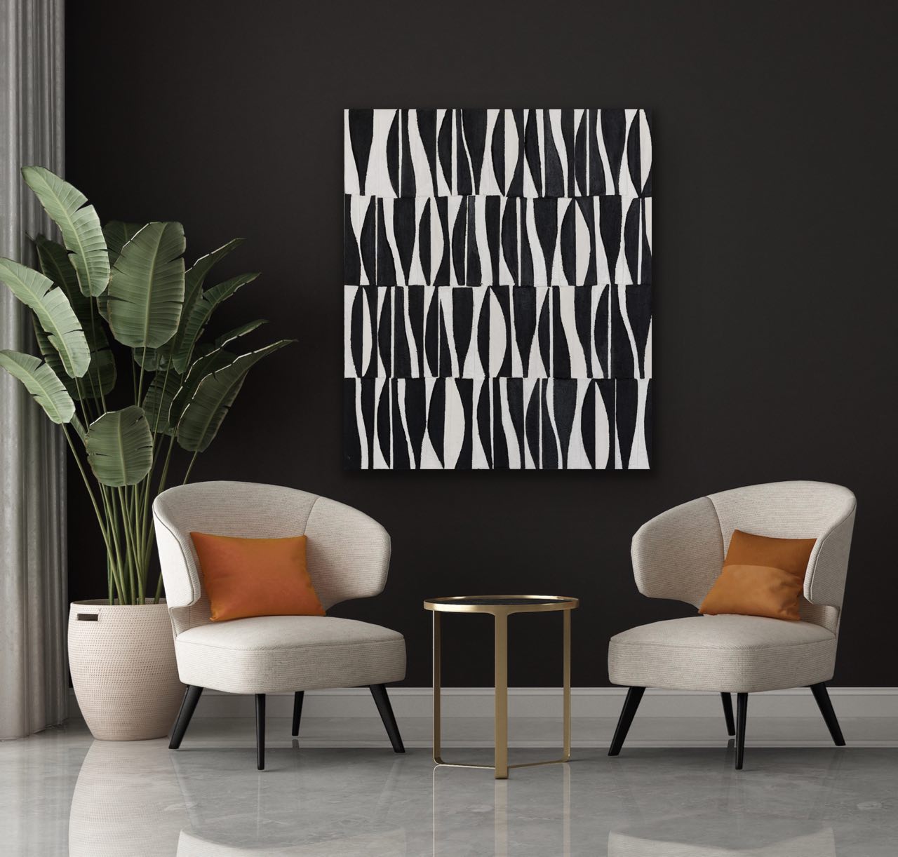 Панно "Танец черно-белый" - изображение 3