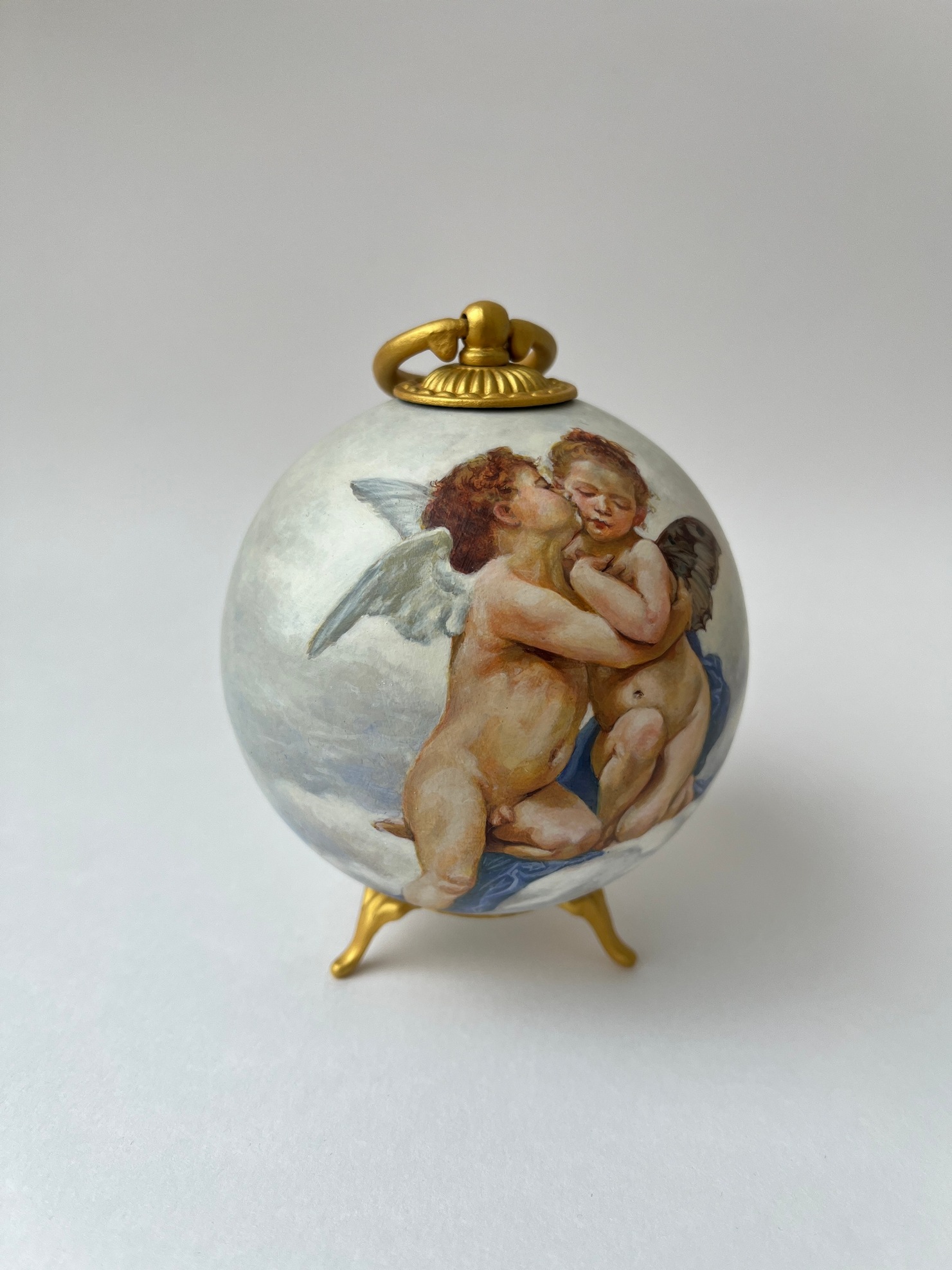 Коллекционный шар по мотивам картины Уильяма-Адольфа Бугро  «Амур и Психея» 1890 - изображение 4