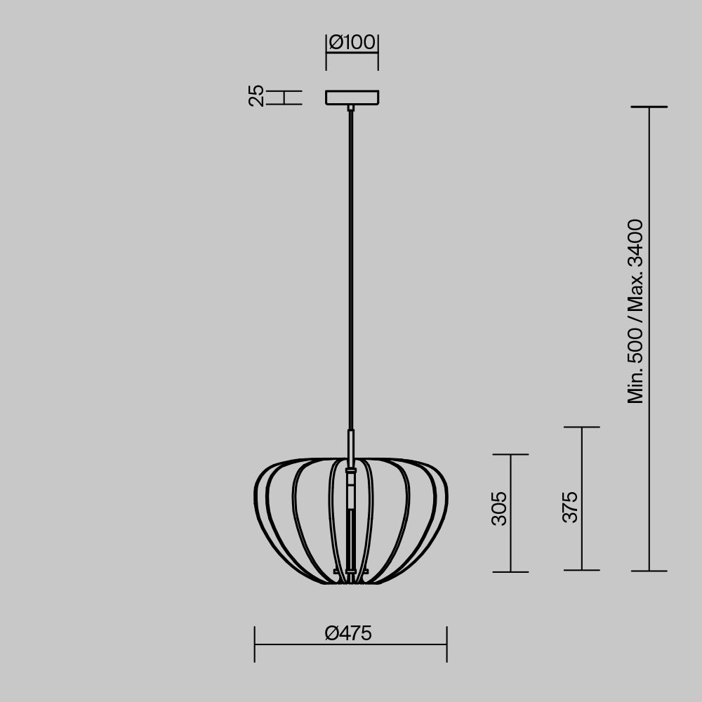 Подвесной светильник Maytoni MOD398PL-01S - изображение 7