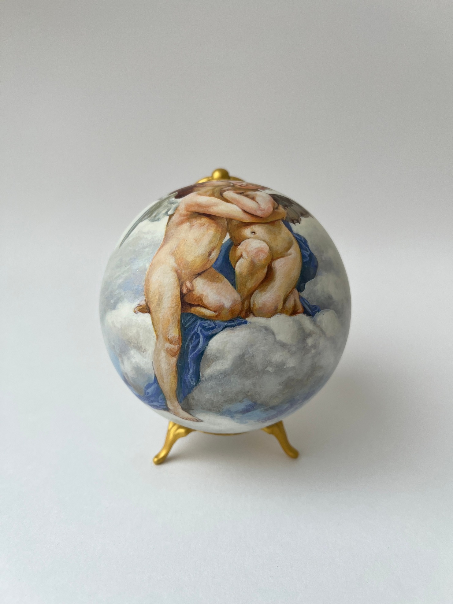 Коллекционный шар по мотивам картины Уильяма-Адольфа Бугро  «Амур и Психея» 1890 - изображение 6