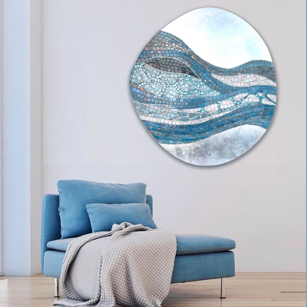 Панно Shades of blue by Юлия Горбунова — дизайнерская мебель, свет и декор Made Sense
