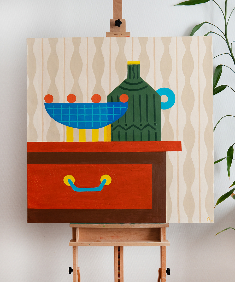 Картина "Вазы на комоде" - изображение 5