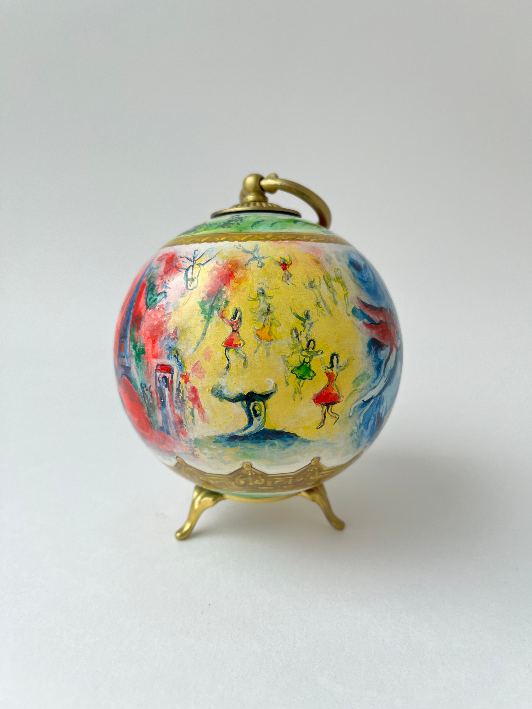 Коллекционный шар по мотивам росписи Марком Шагалом плафона Парижской оперы Гарнье - изображение 5