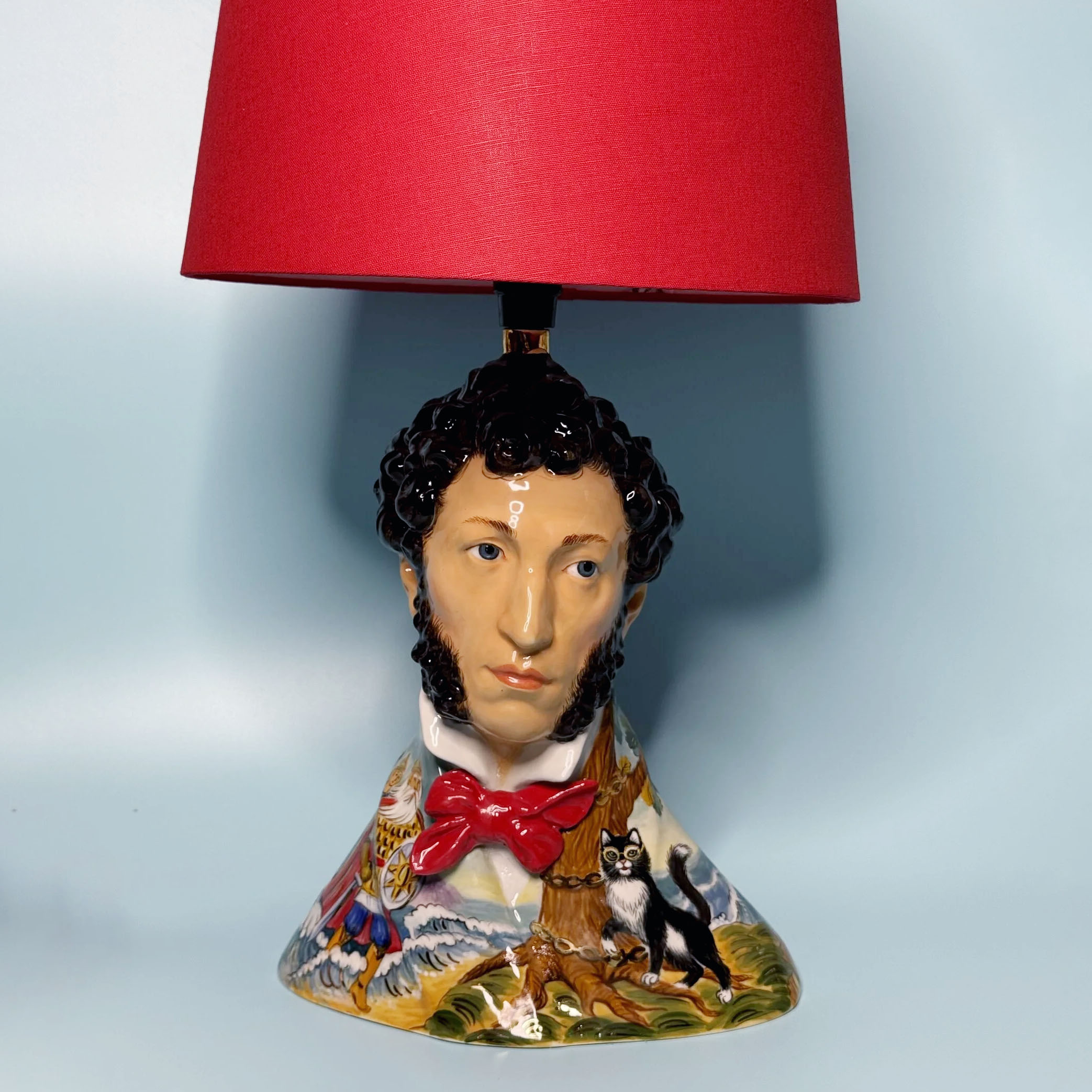 Настольная лампа Пушкин "Черный кот ученый" 