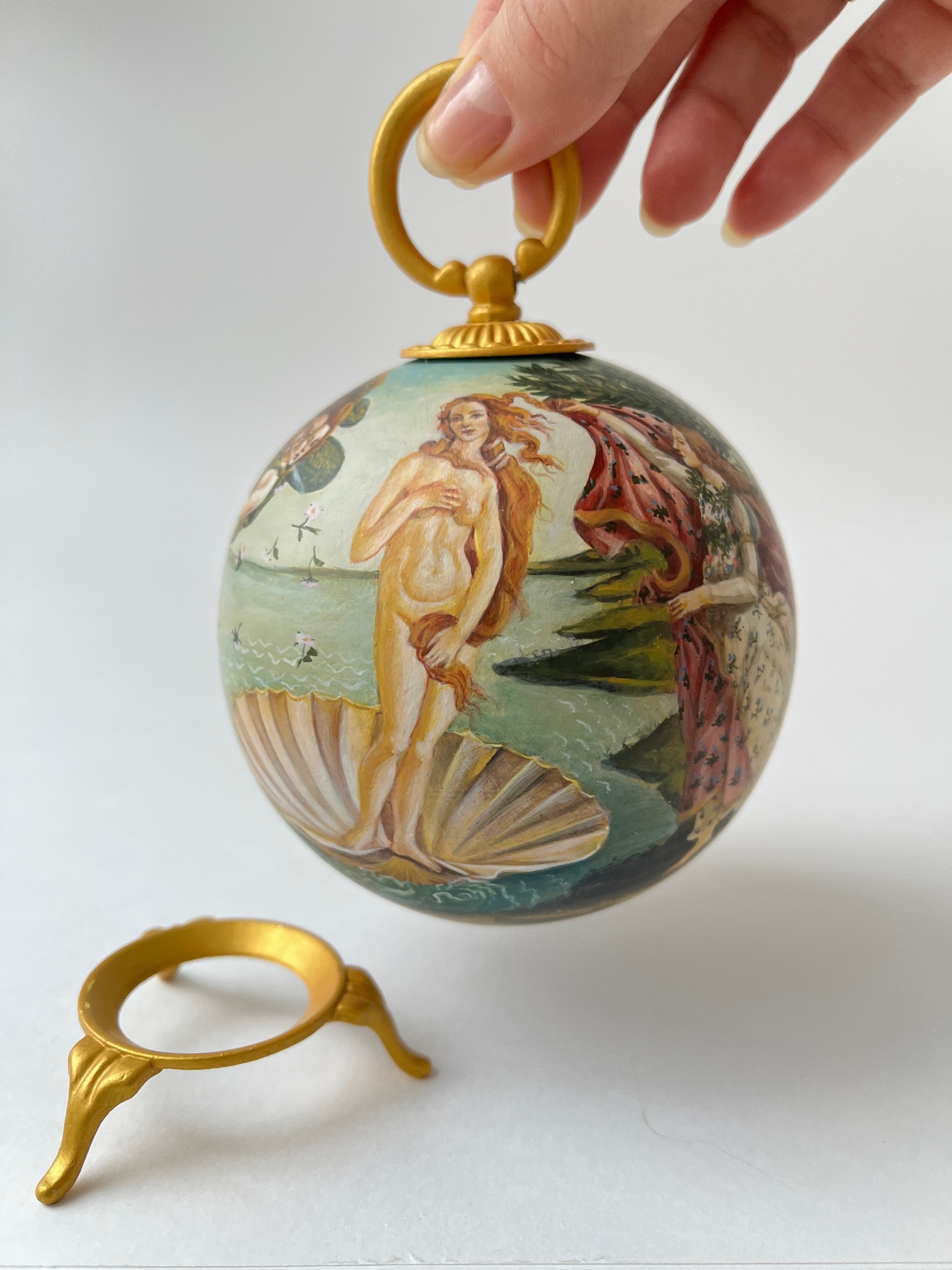 Коллекционный шар по мотивам картины Сандро Боттичелли «Рождение Венеры» 1485 - изображение 1