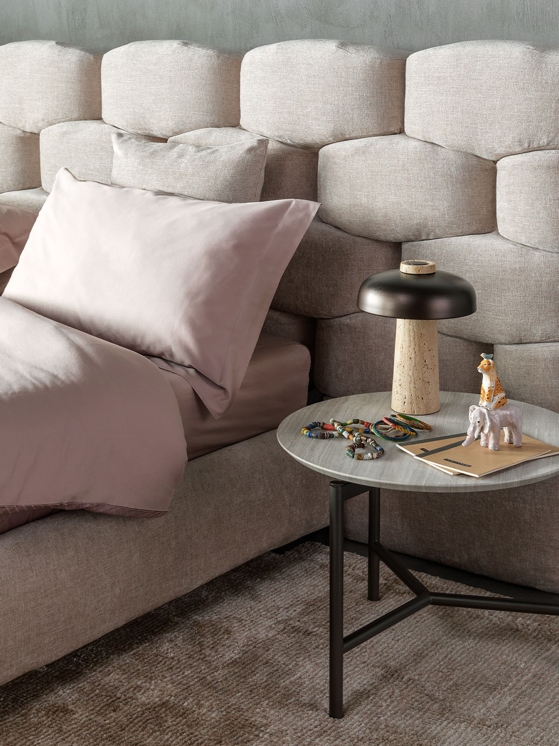 Кровать Majal Wide Headboard by FLOU — дизайнерская мебель, свет и декор Made Sense