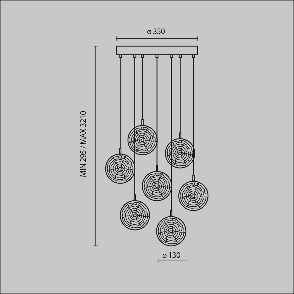 Подвесной светильник Maytoni MOD254PL-07BS - изображение 14