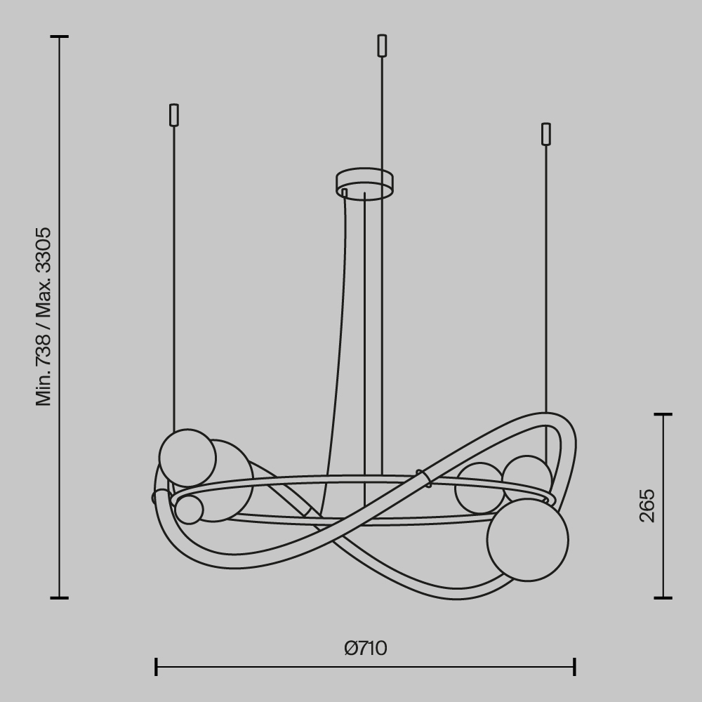Подвесной светильник Maytoni MOD289PL-L44BS3K - изображение 10