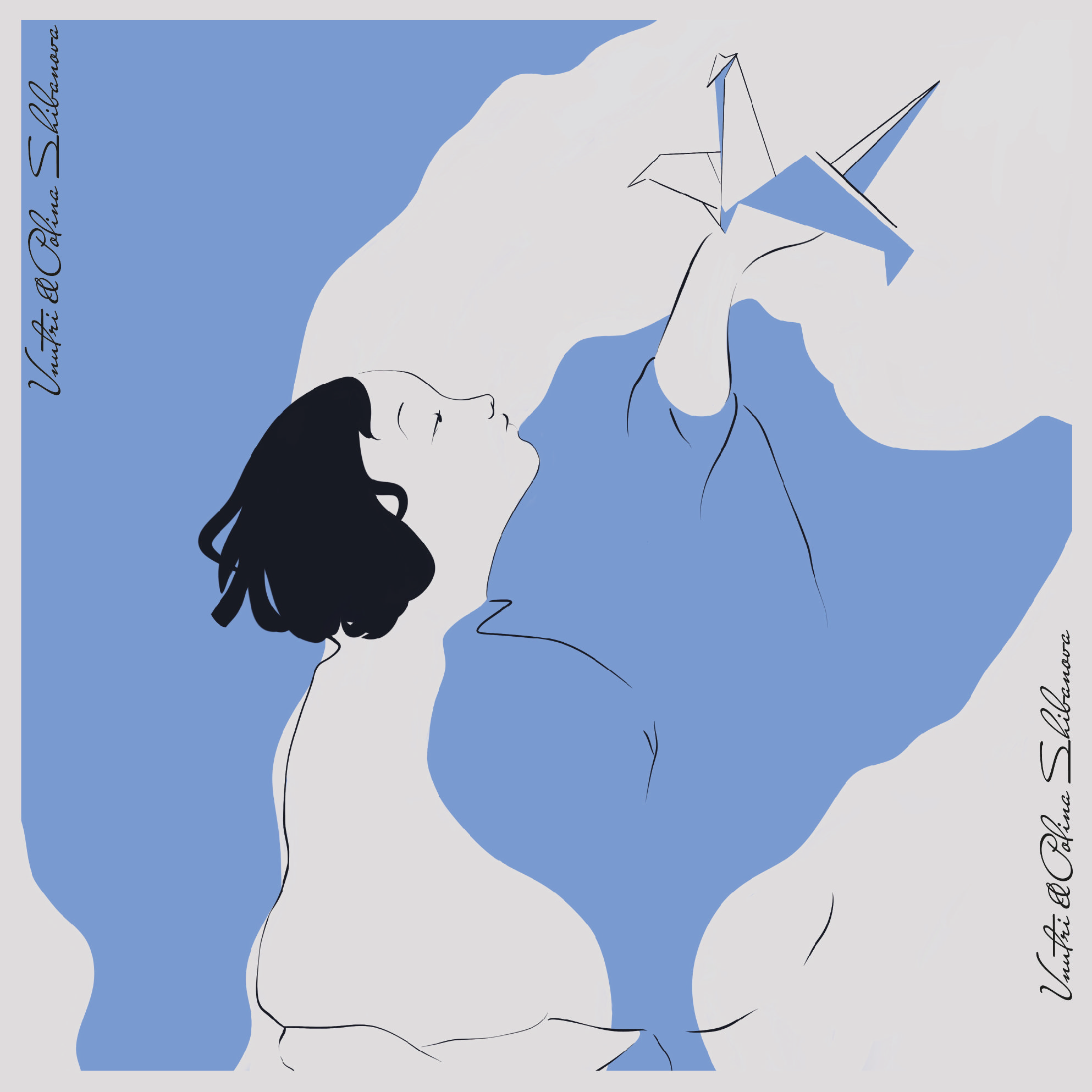 Платок с картиной Полины Шибановой «Мечта»