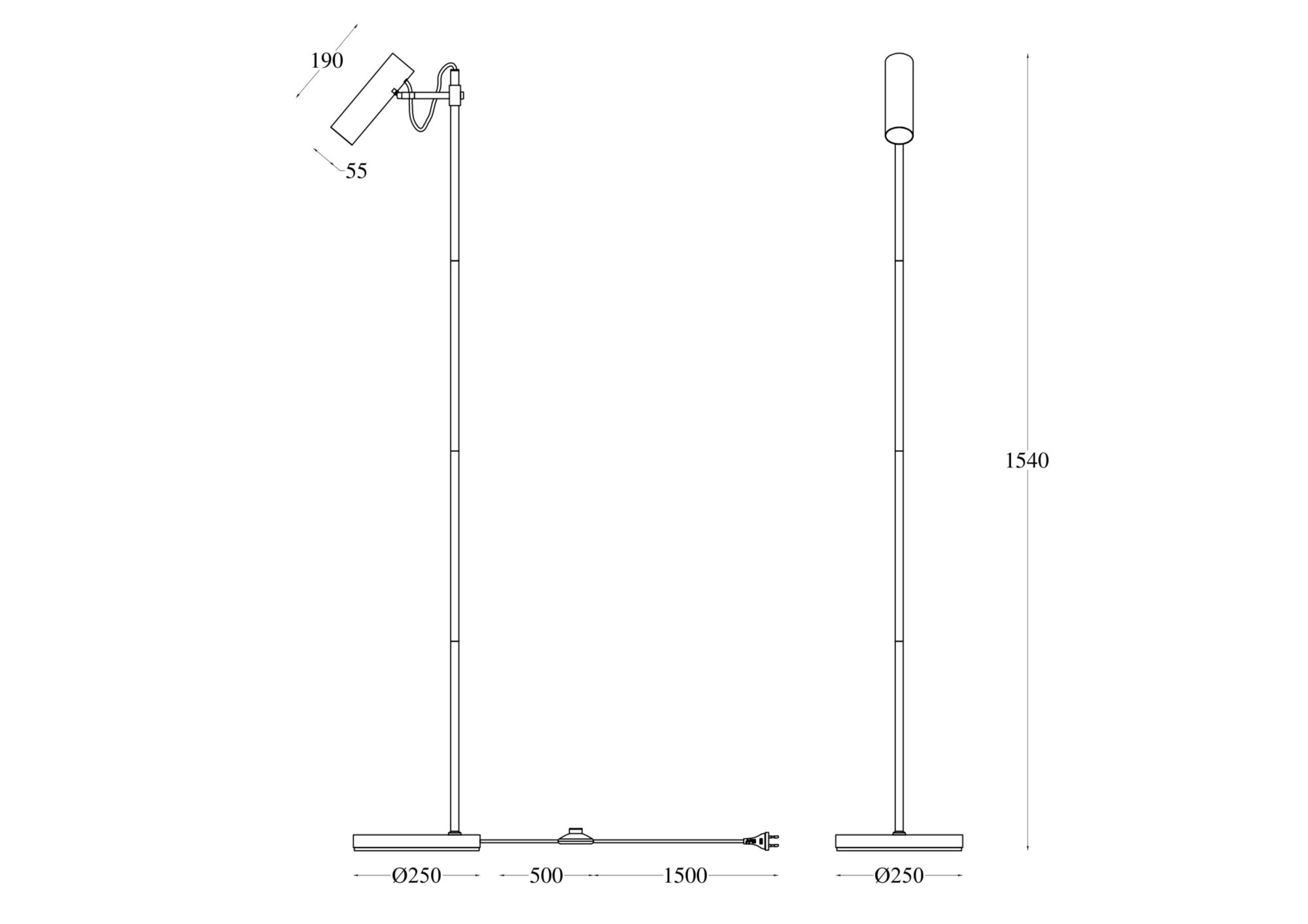 Напольный светильник (торшер) Maytoni MOD129FL-01B - изображение 5