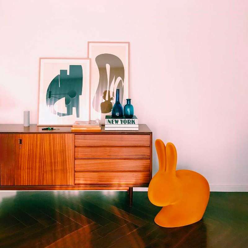 Стул Rabbit Chair Velvet by Qeeboo — дизайнерская мебель, свет и декор Made Sense