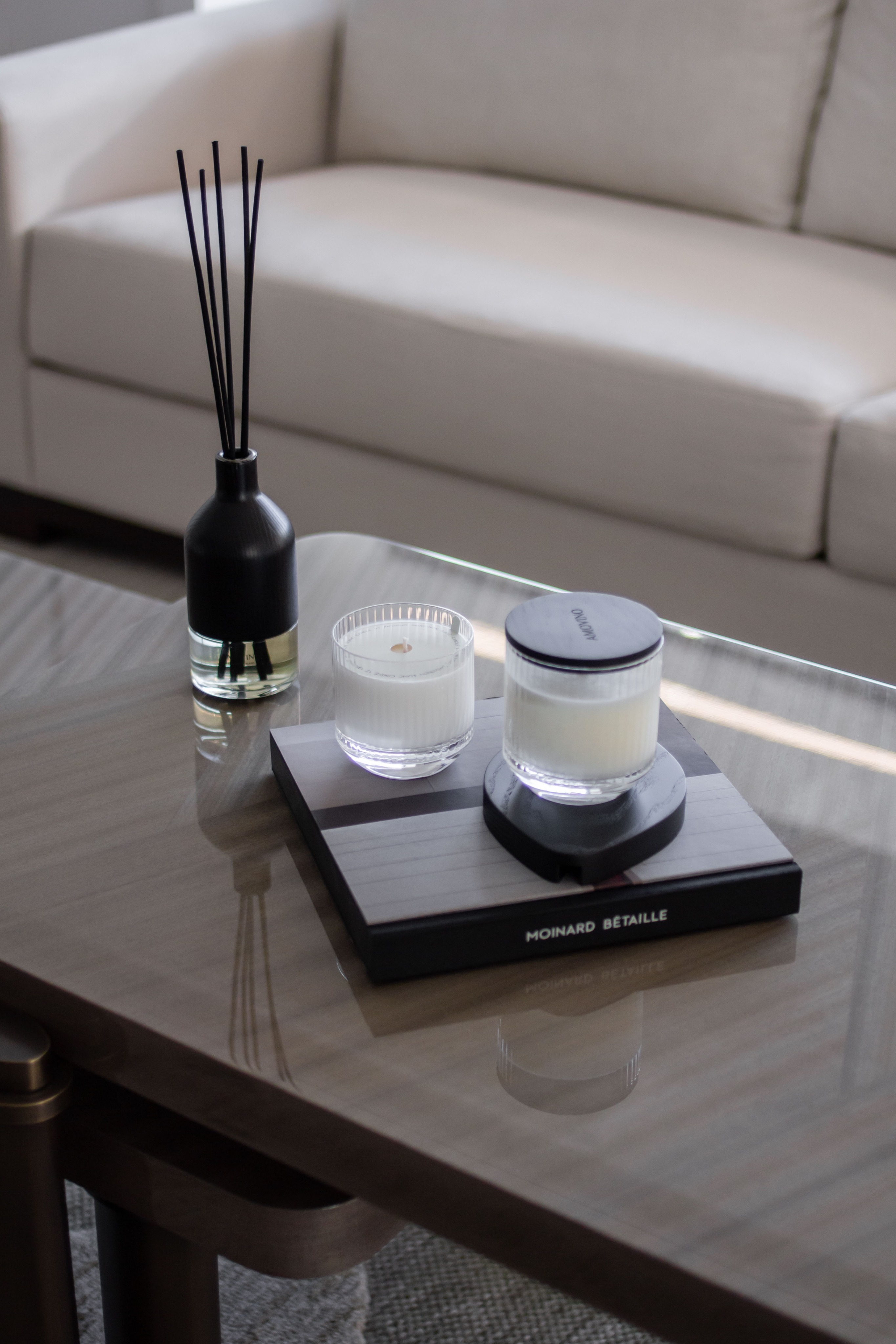 Интерьерный диффузор с палочками AMOVINO/ 4 аромата, темный ясень - изображение 1