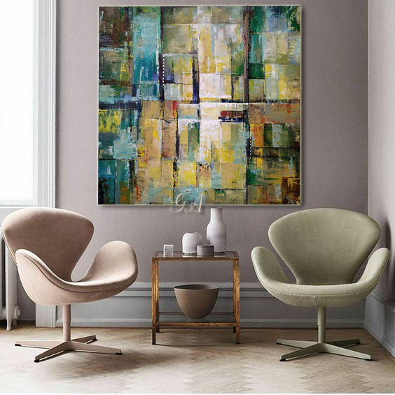 Green, 100*100cm by ART FOR HOUSE — дизайнерская мебель, свет и декор Made Sense