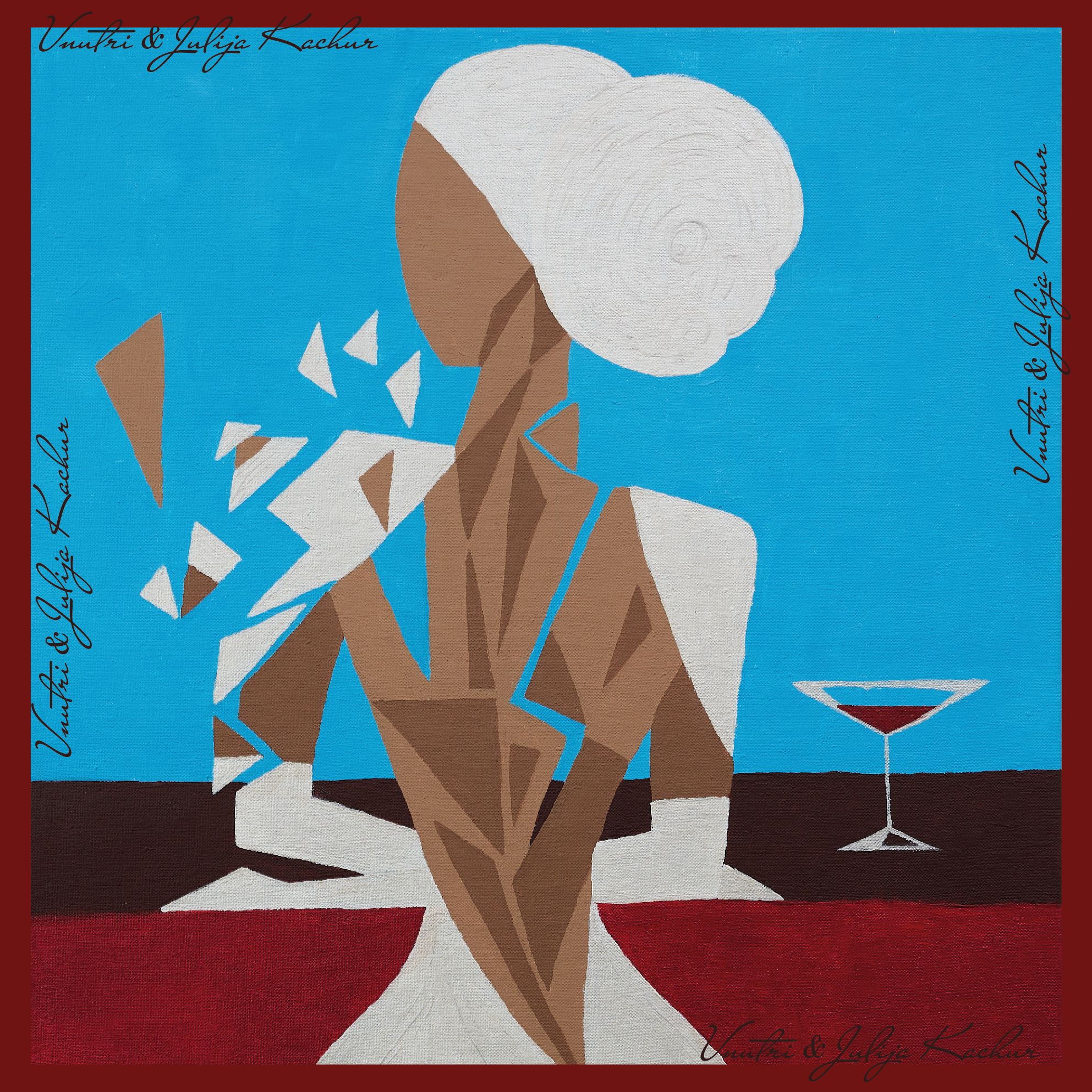 Платок с картиной художницы Юлии Качур «Тот самый момент»