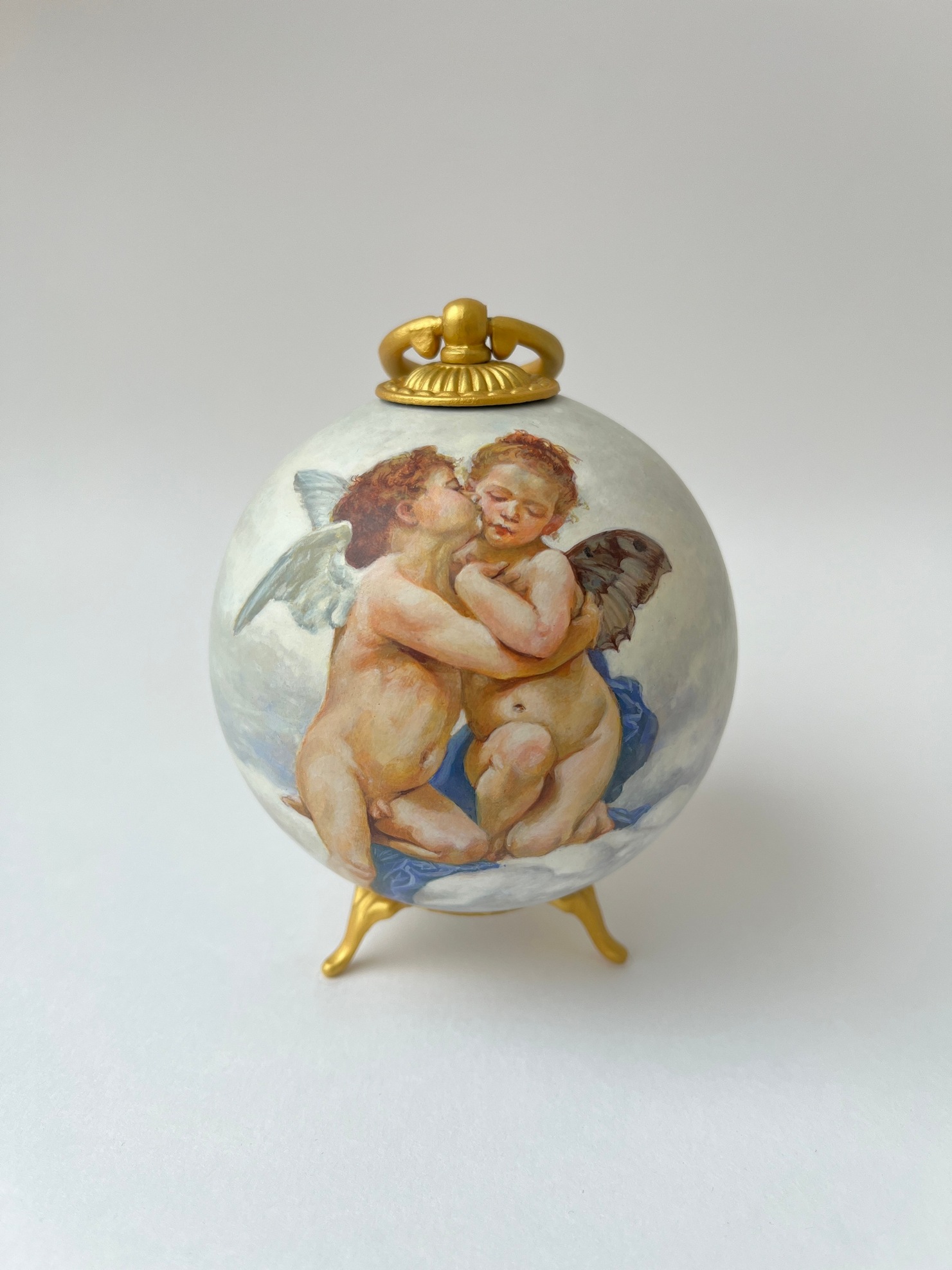 Коллекционный шар по мотивам картины Уильяма-Адольфа Бугро  «Амур и Психея» 1890 - изображение 1