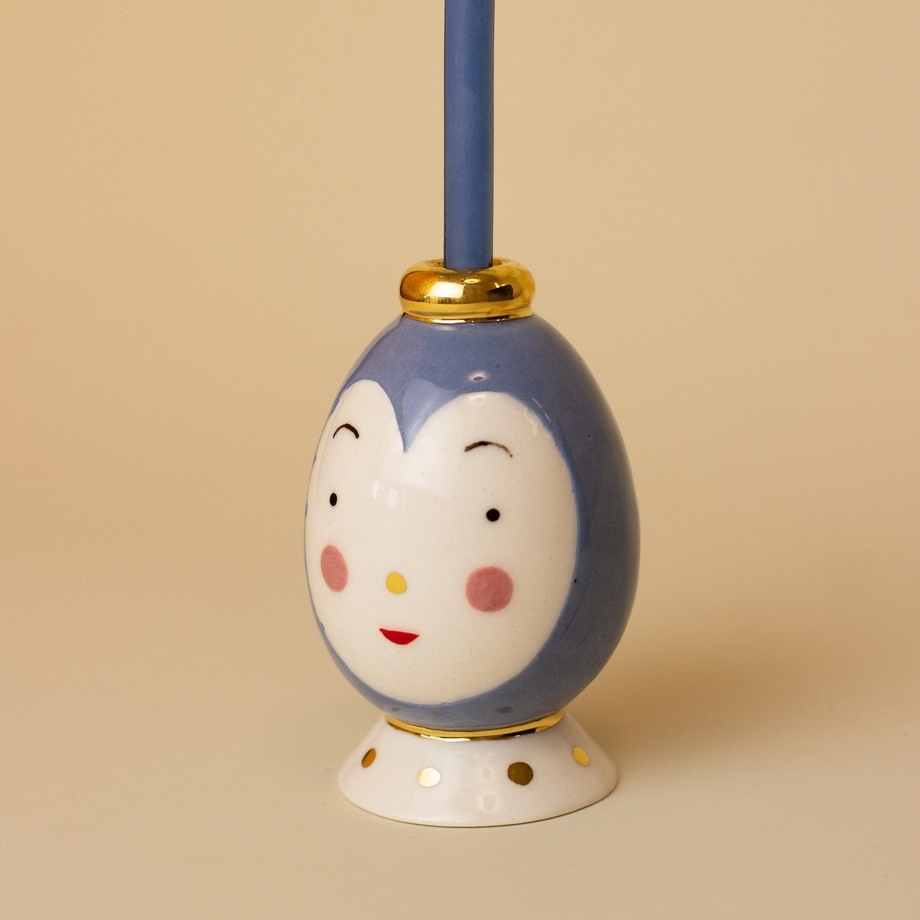 Подсвечник-персонаж blue by CHOO CERAMICS — дизайнерская мебель, свет и декор Made Sense