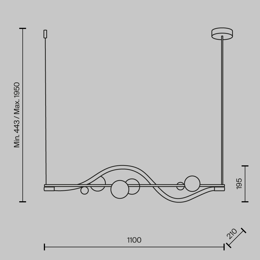 Подвесной светильник Maytoni MOD289PL-L13BS3K - изображение 8
