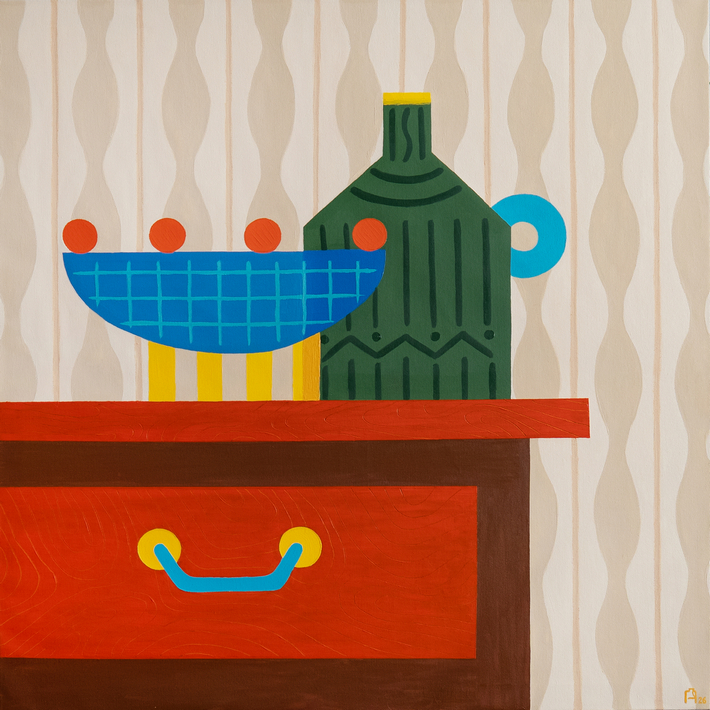 Картина "Вазы на комоде" 