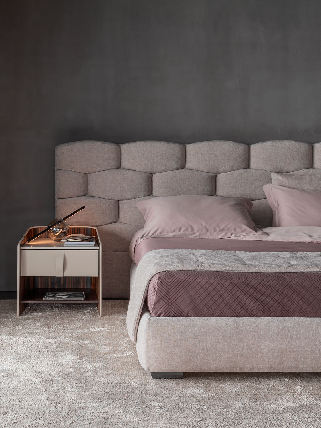 Кровать Majal Wide Headboard by FLOU — дизайнерская мебель, свет и декор Made Sense