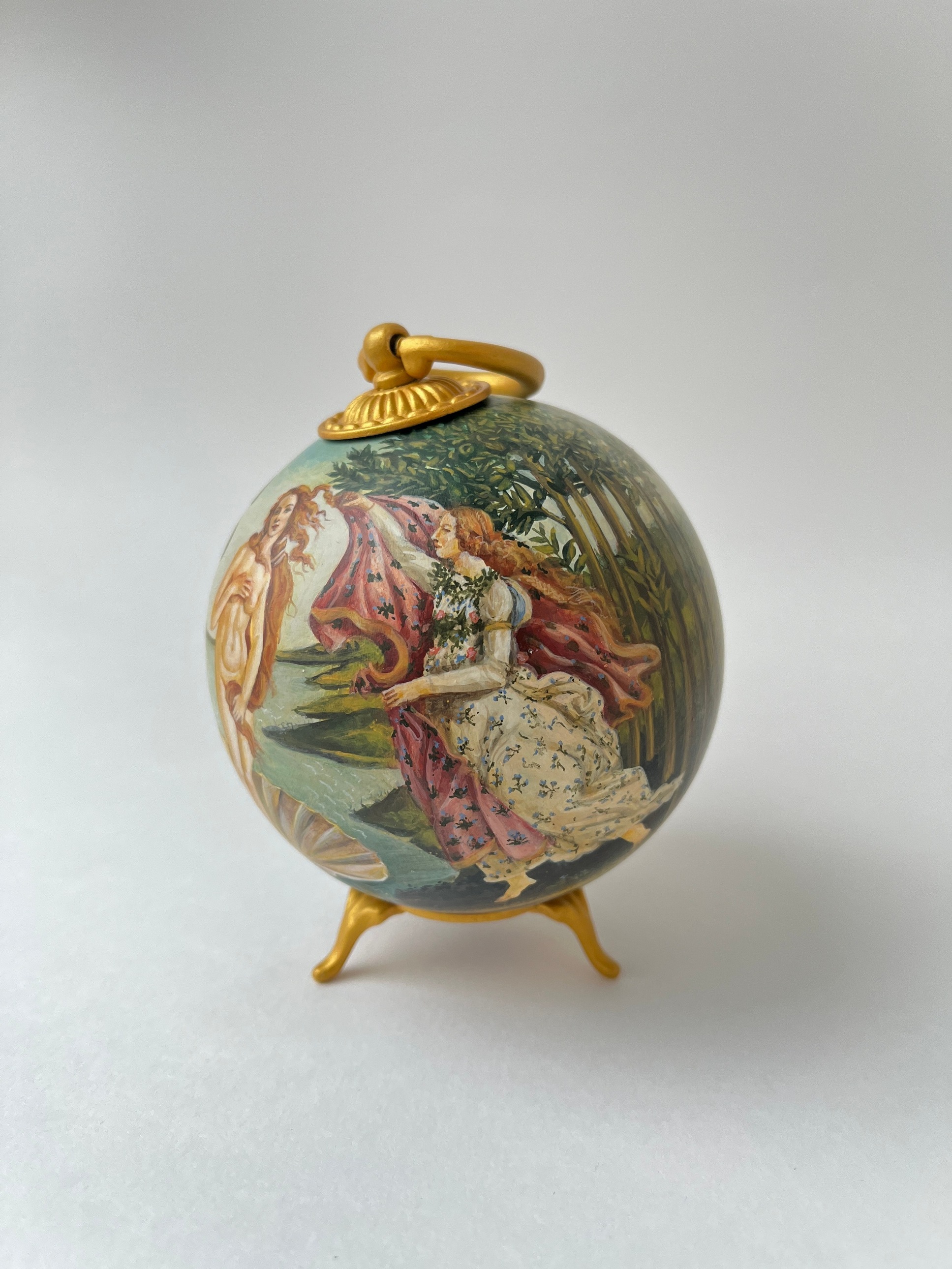 Коллекционный шар по мотивам картины Сандро Боттичелли «Рождение Венеры» 1485 - изображение 3