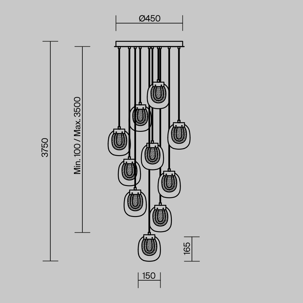 Подвесной светильник Maytoni MOD367PL-L30BBSK - изображение 14