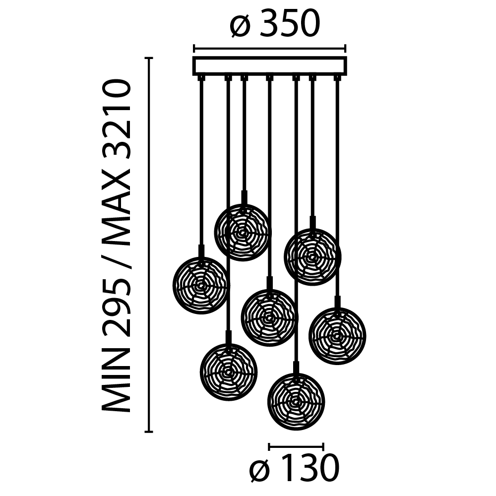 Подвесной светильник Maytoni MOD254PL-07BS - изображение 2