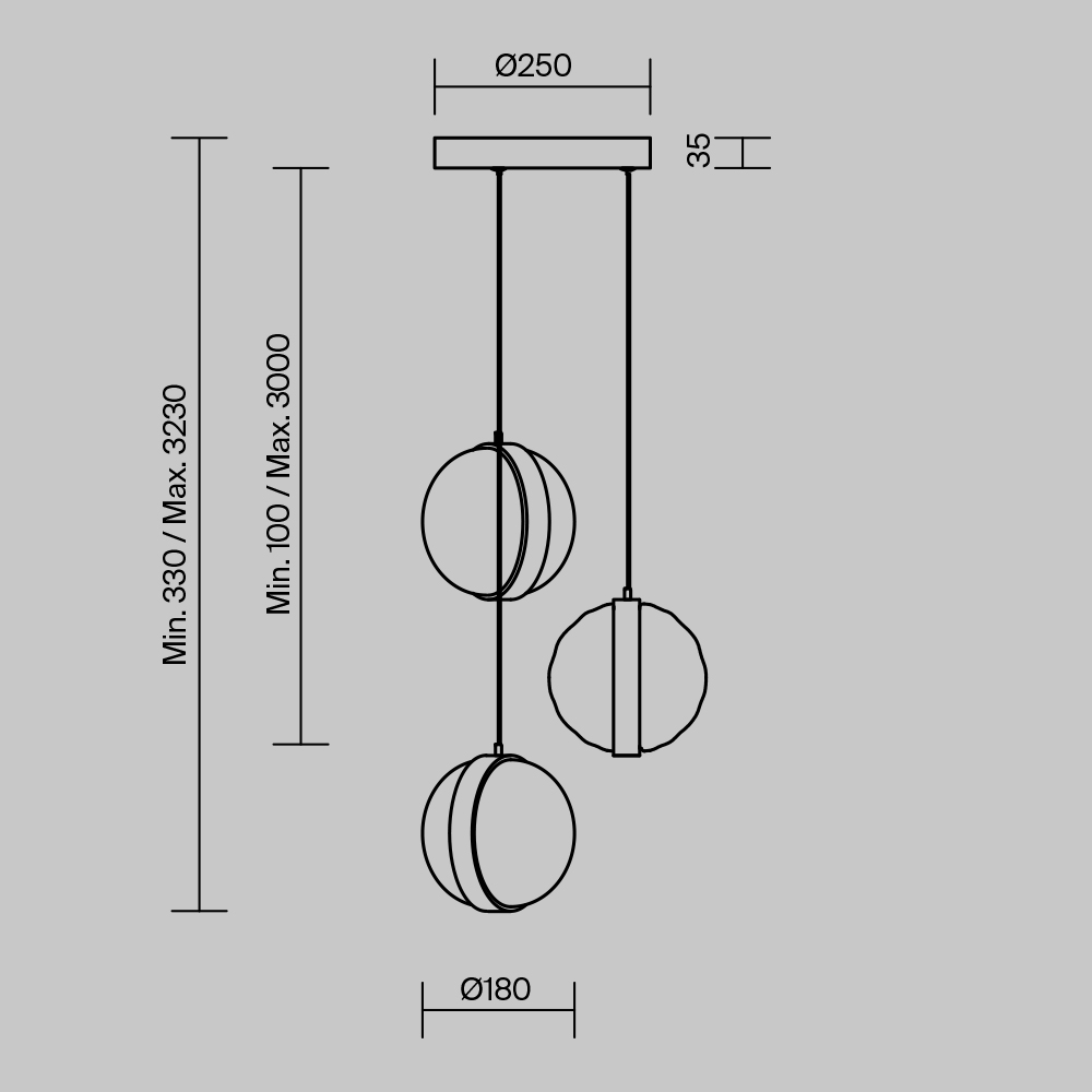 Подвесной светильник Maytoni MOD379PL-L17B3K - изображение 6