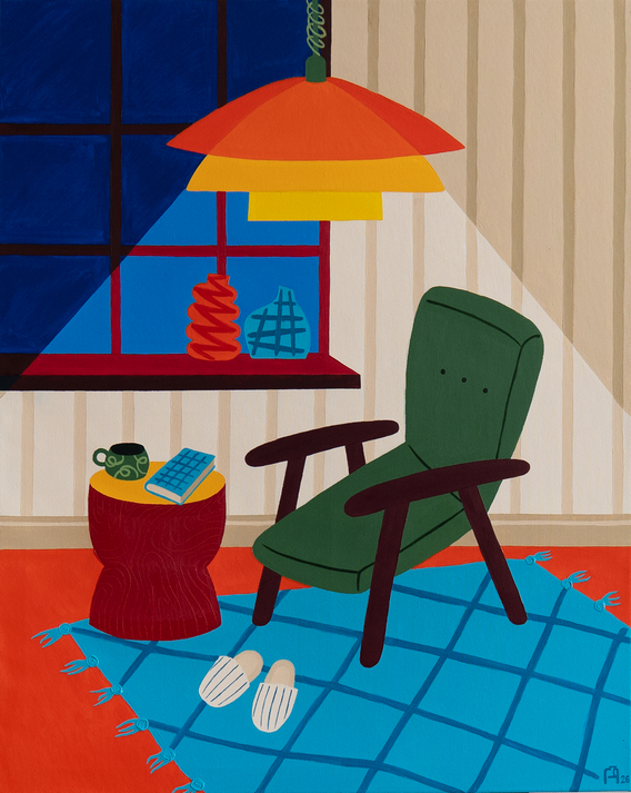 Картина "Лучи уюта в тишине. Конец рабочего дня." 