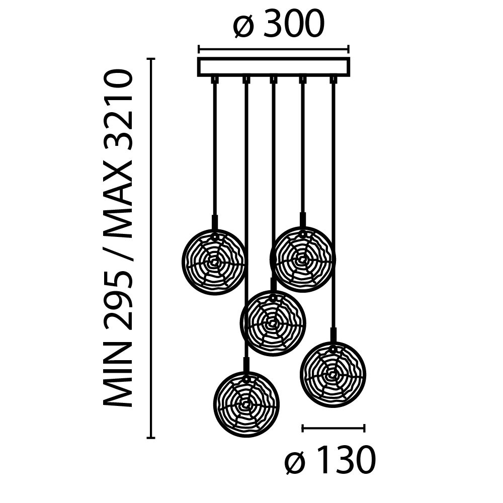 Подвесной светильник Maytoni MOD254PL-05BS - изображение 2