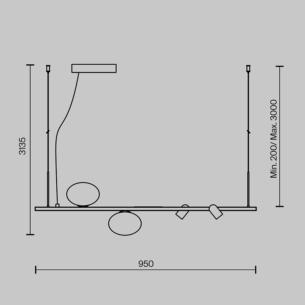 Подвесной светильник Maytoni MOD350PL-02BBS - изображение 10
