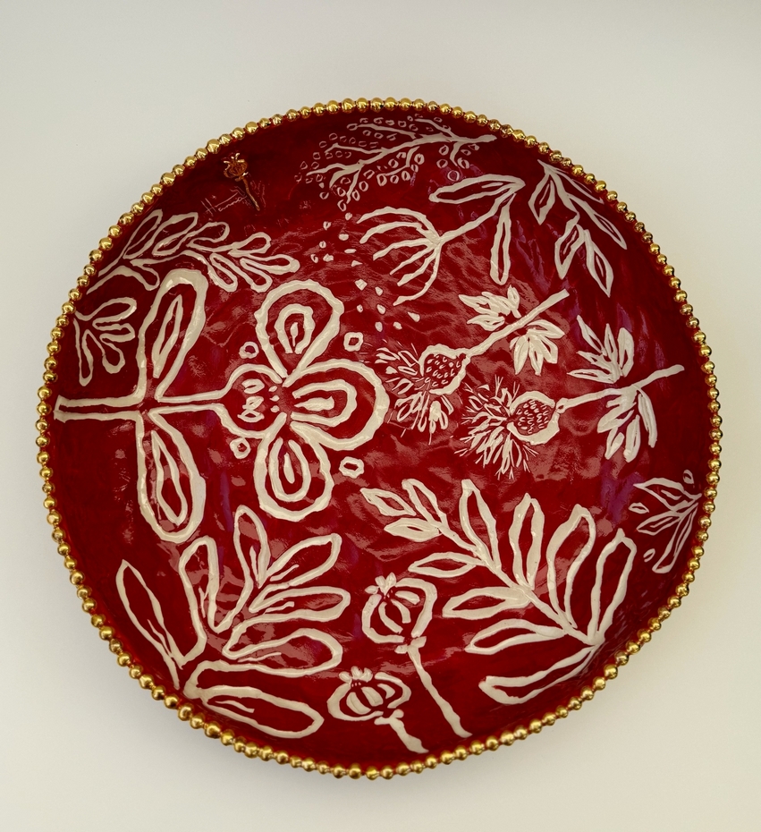 Блюдо "Pole" красное