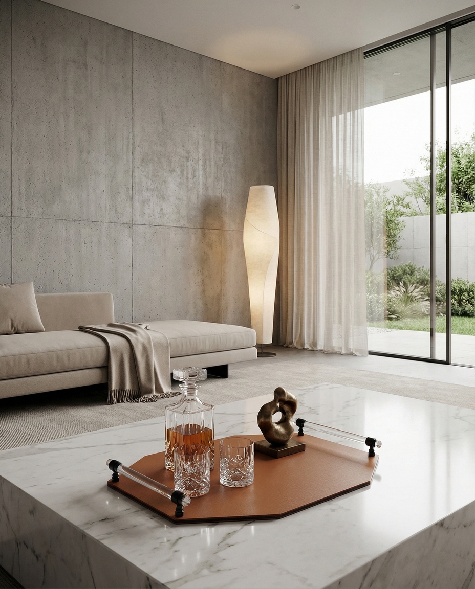  Поднос Linfinito октагон (09-Cognac, Graphite matt) - изображение 2