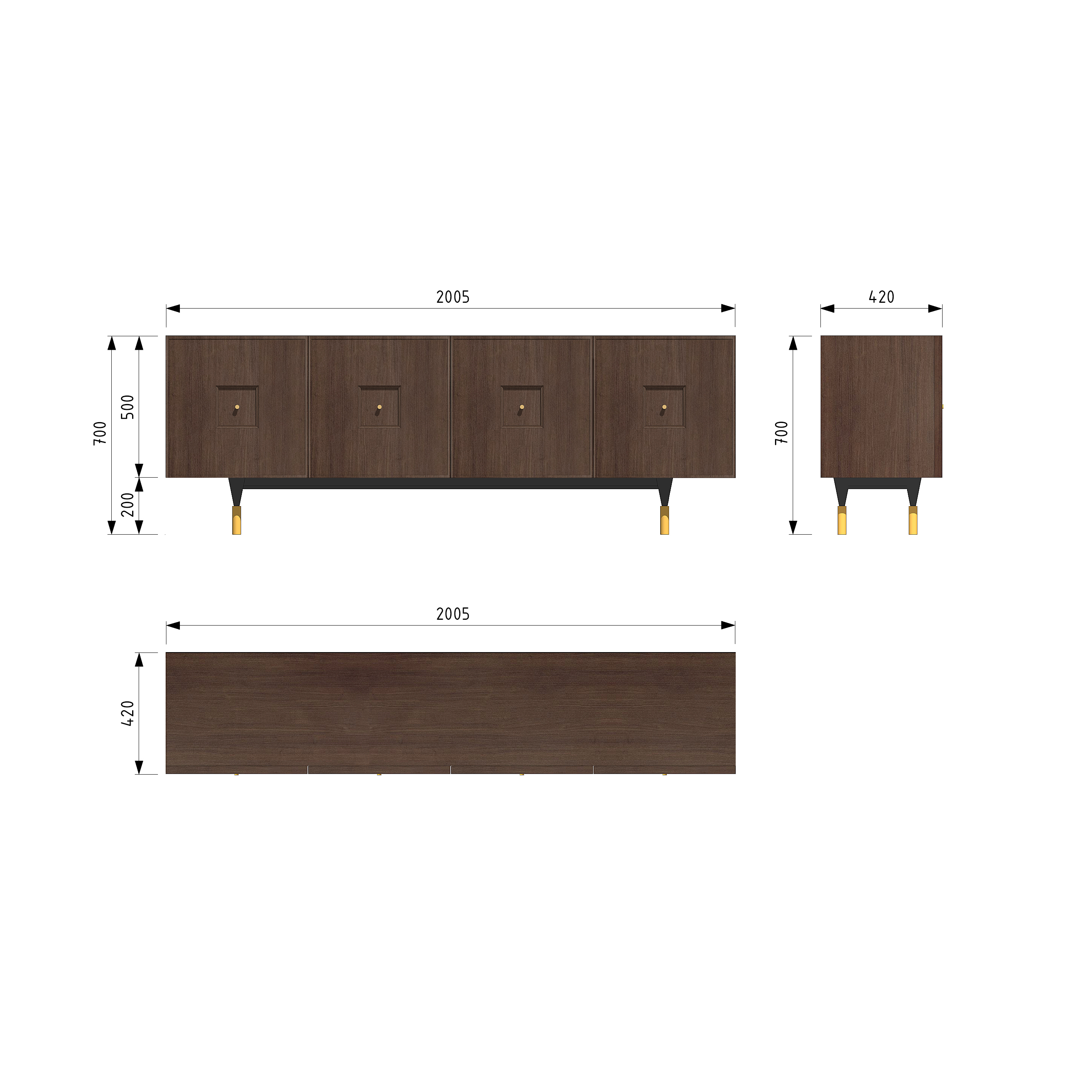 Комод Brown-M by PORUBLEV — дизайнерская мебель, свет и декор Made Sense
