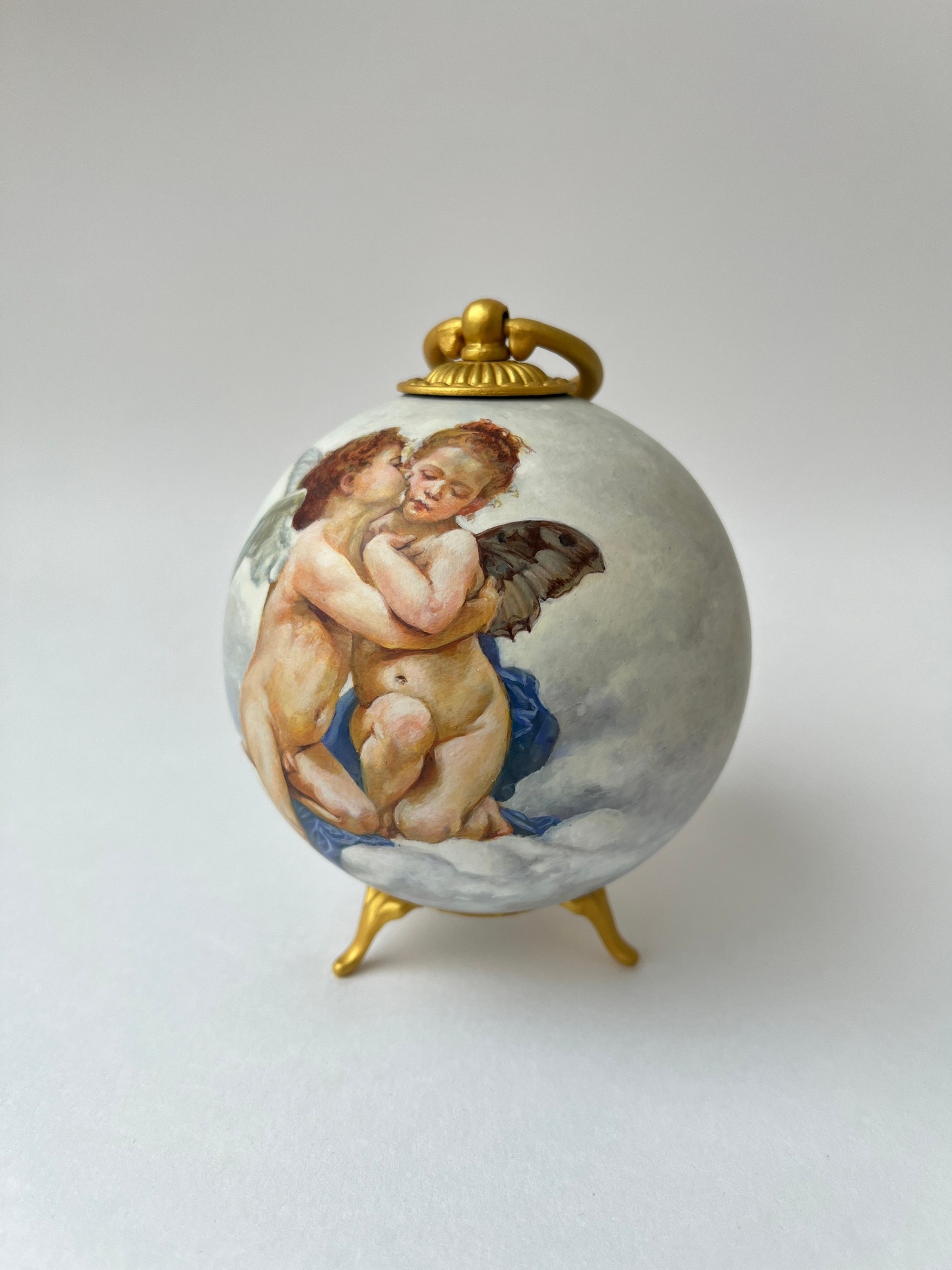 Коллекционный шар по мотивам картины Уильяма-Адольфа Бугро  «Амур и Психея» 1890 - изображение 5