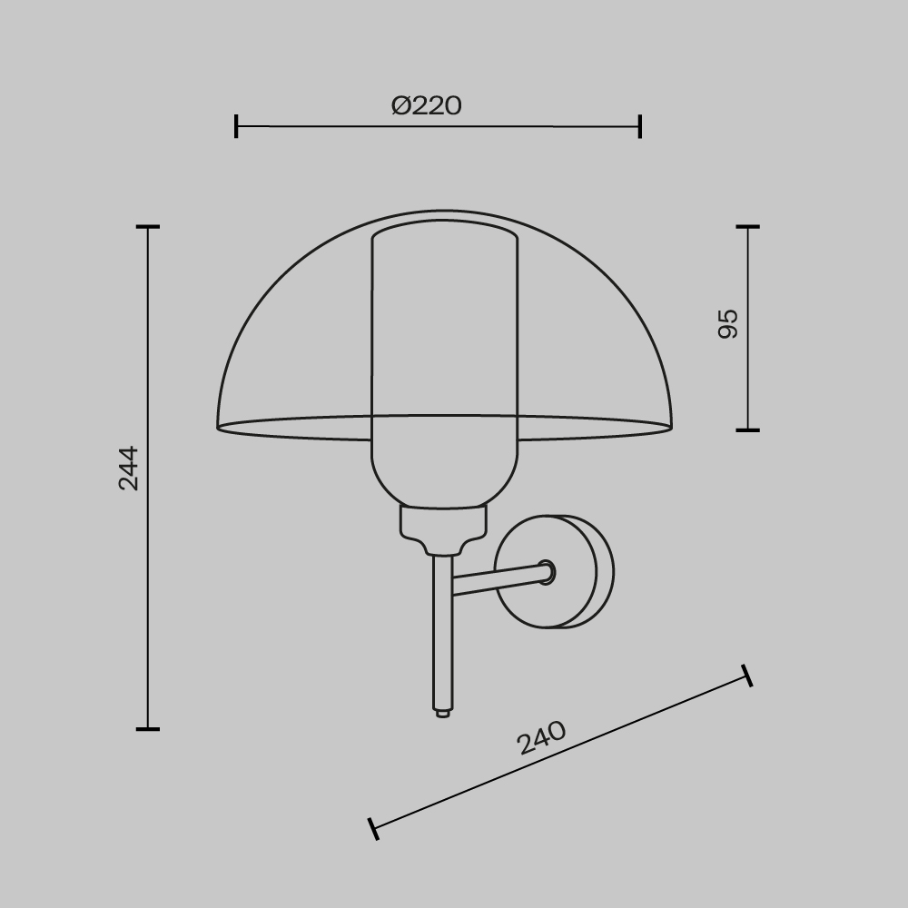 Настенный светильник (бра) Maytoni MOD177WL-01B - изображение 10
