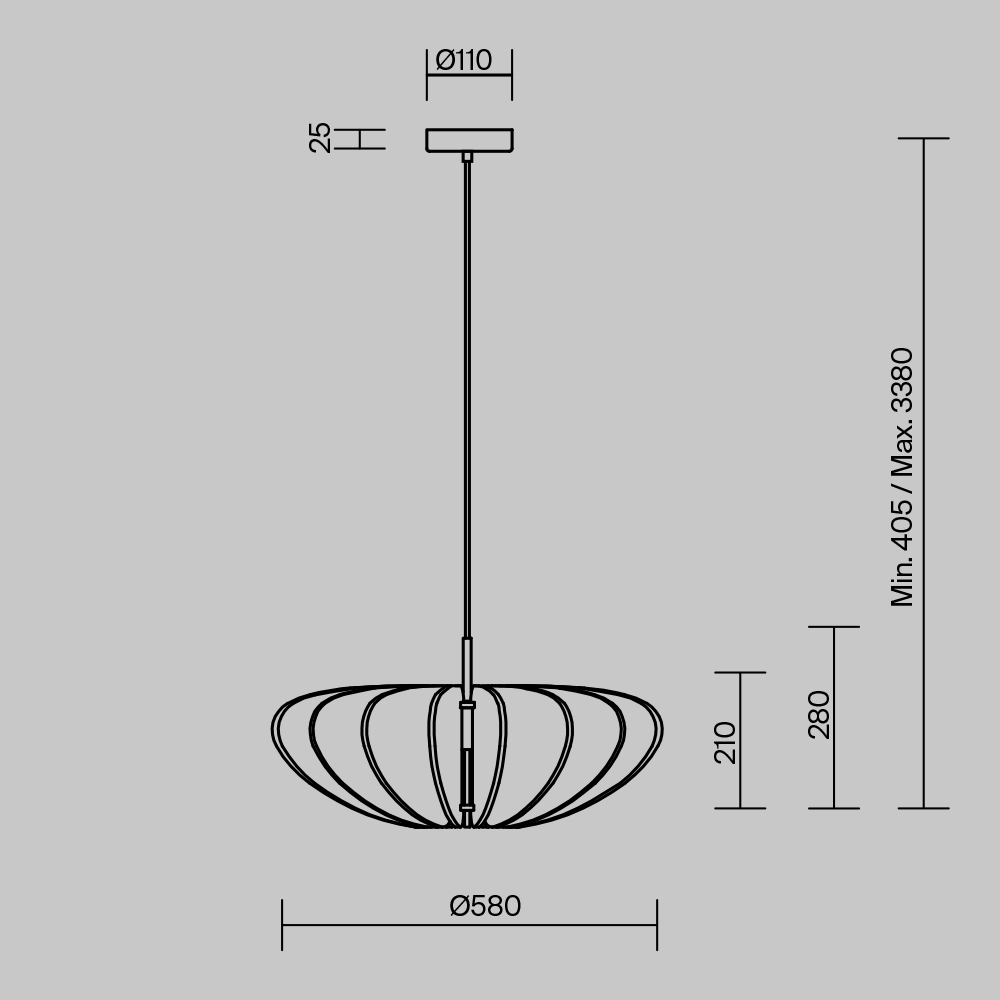 Подвесной светильник Maytoni MOD398PL-01GR1 - изображение 7