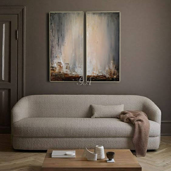 Landscape abstract, 40*80 x 2 by ART FOR HOUSE — дизайнерская мебель, свет и декор Made Sense