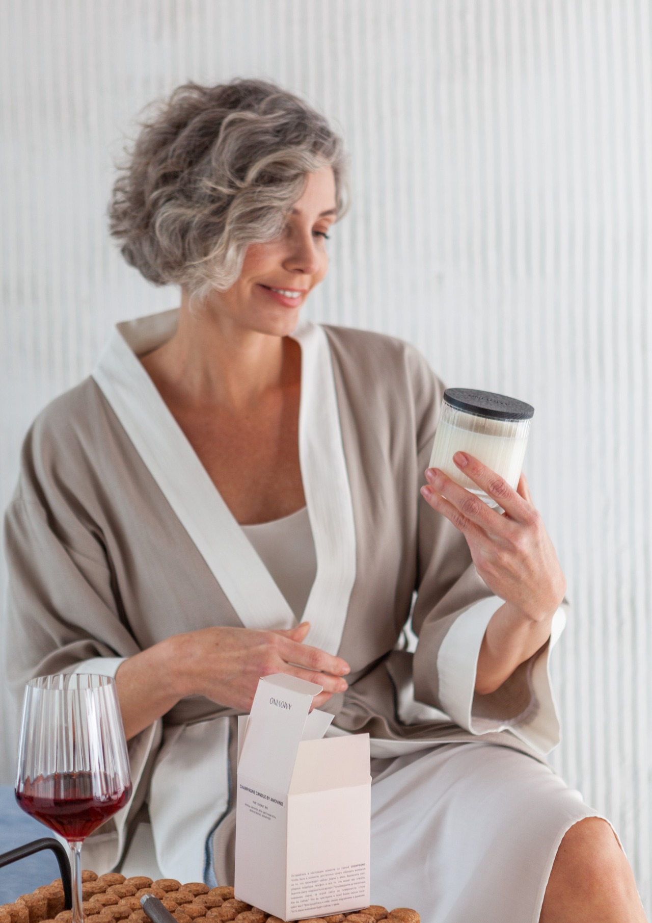 Ароматическая свеча AMOVINO GRANDE/ 4 аромата, 300 мл - изображение 1