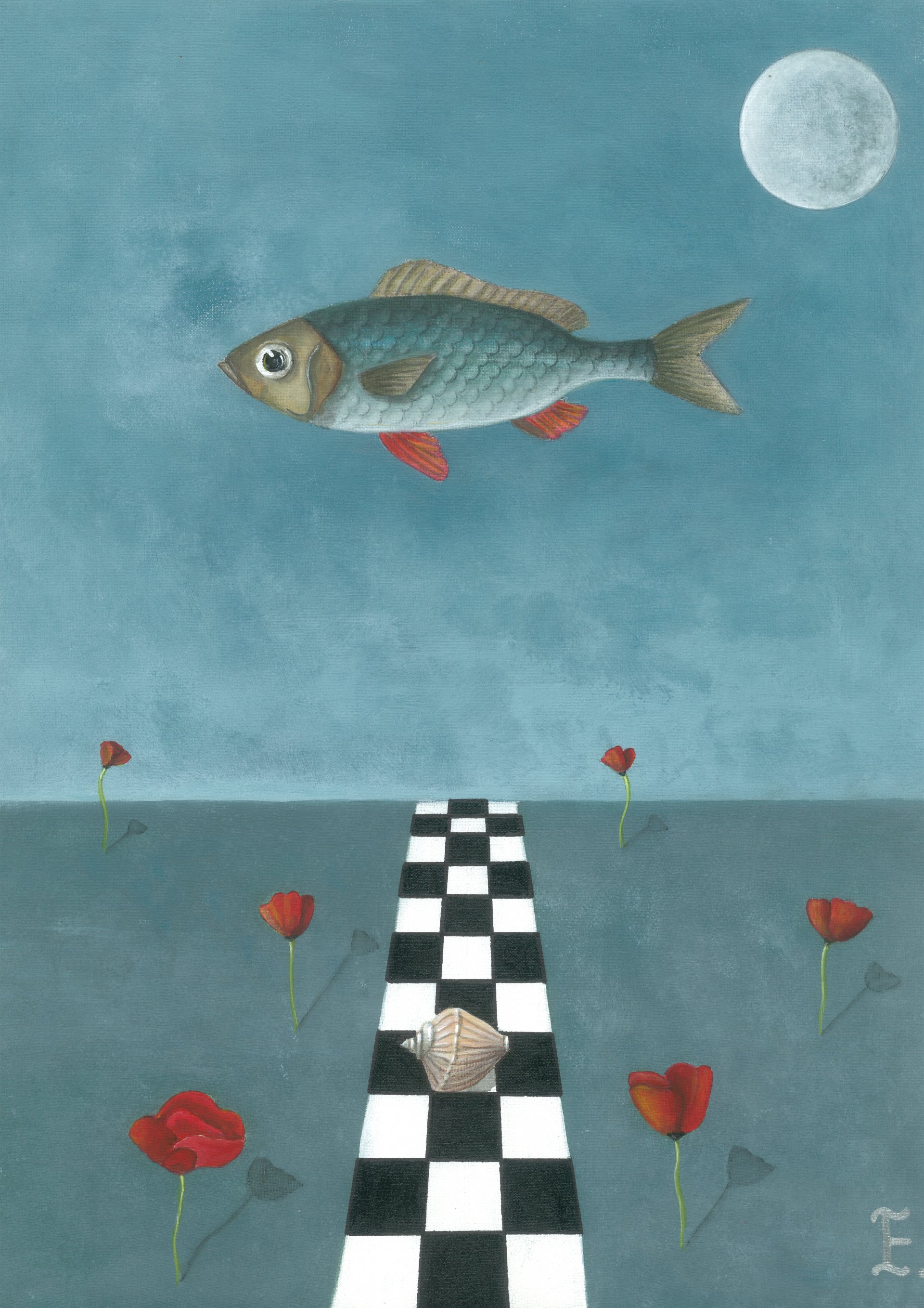 Картина "Маковая рыбка" 