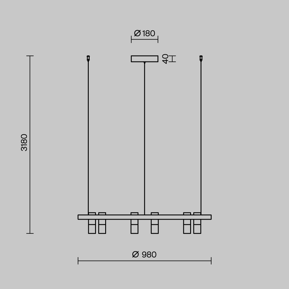 Подвесной светильник Maytoni MOD102PL-L42BK by Maytoni — дизайнерская мебель, свет и декор Made Sense
