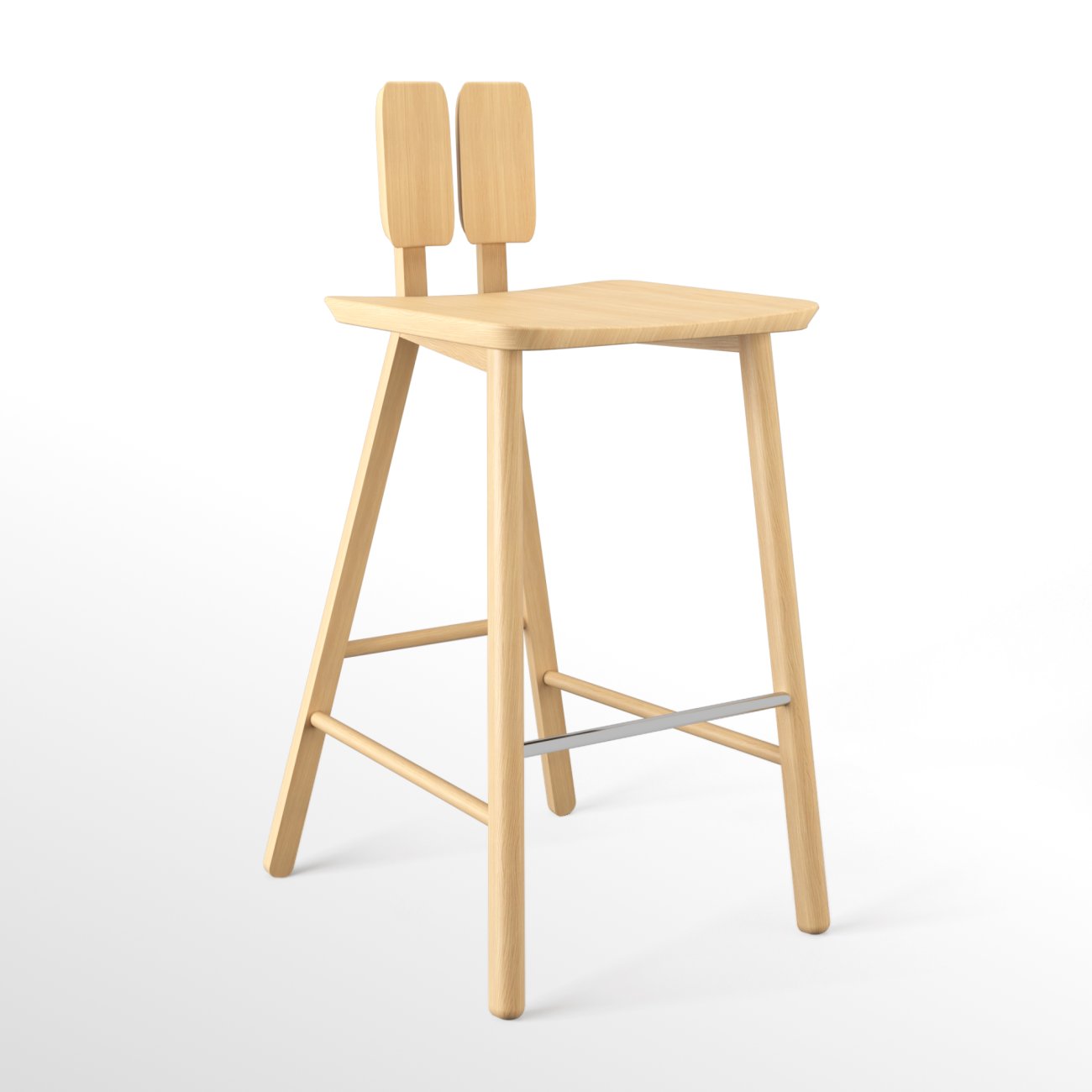 Барный стул DUO BAR CHAIR by BY FURNITURE — дизайнерская мебель, свет и декор Made Sense