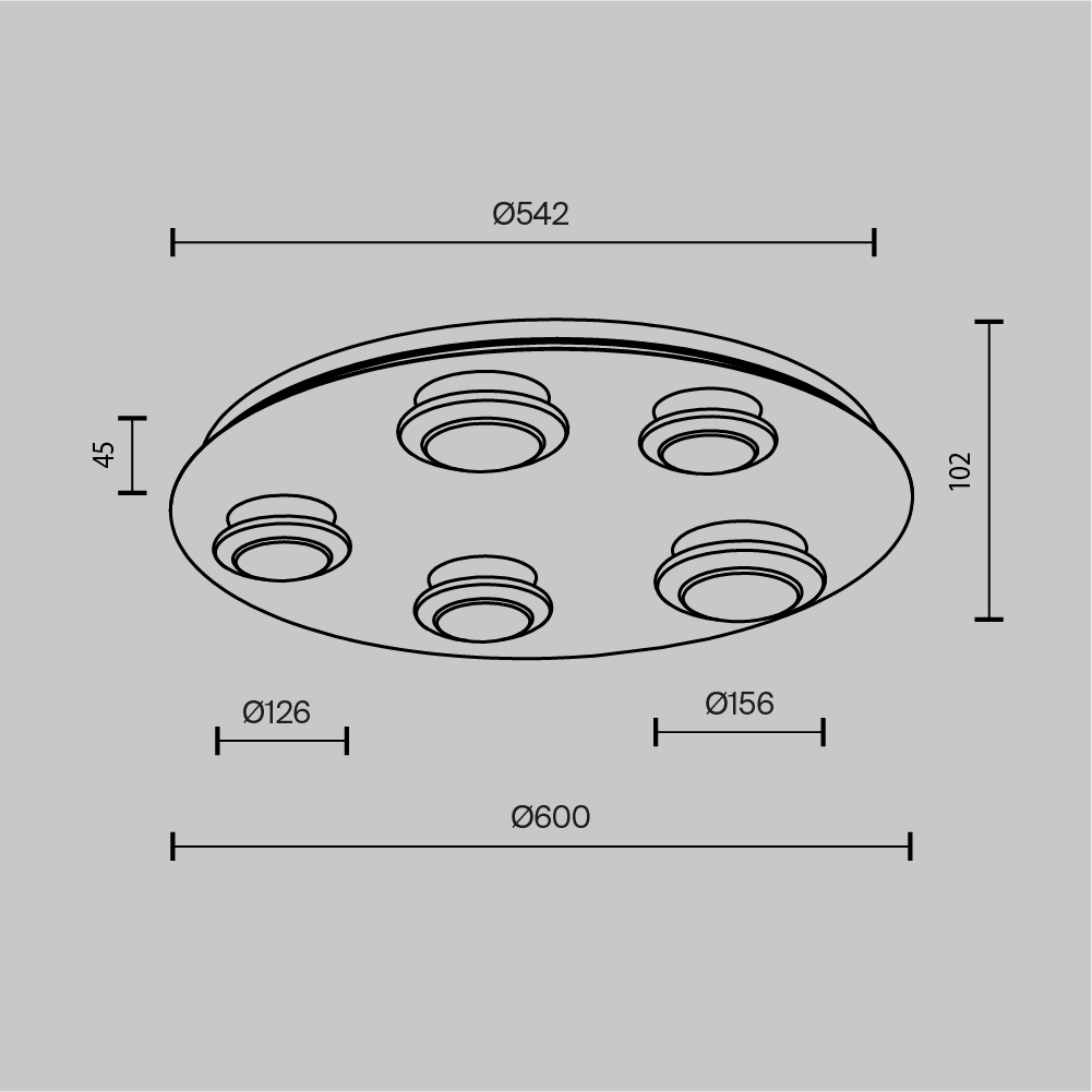 Потолочный светильник Maytoni MOD361CL-L58BS3K - изображение 11