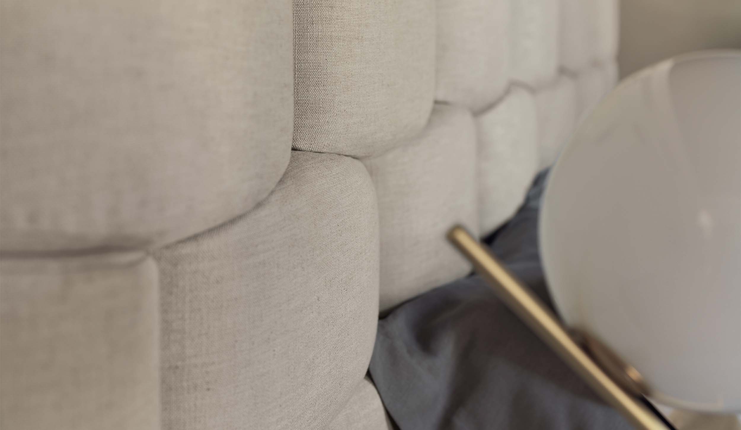 Кровать Majal Wide Headboard by FLOU — дизайнерская мебель, свет и декор Made Sense