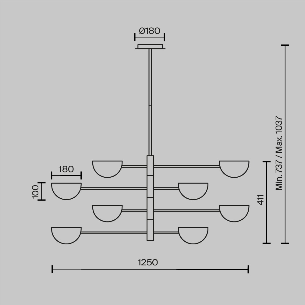 Подвесной светильник Maytoni MOD126PL-08B - изображение 11